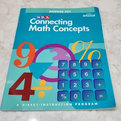 Connecting Math Concepts, Answer Key, Level Bridge [Paperback] McGraw Hill - Image 1 of 4
