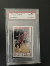 1991 Panini Sticker #116 Michael Jordan (PSA 8) Bulls UNC Psa 8