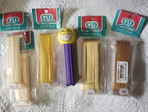 Nastro di seta YLI 5 YD / 4mm GIALLO lotto di 5: 2 #14; 1 #15; 1 #53; 1 #55 Giappone NUOVO - Foto 1 di 3