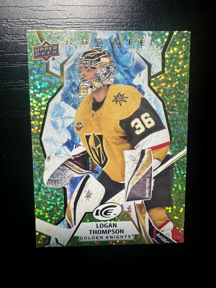 2021-22 Upper Deck Ice ROOKIE Green #131 Logan Thompson - Knights Capitals - Image 1 of 1