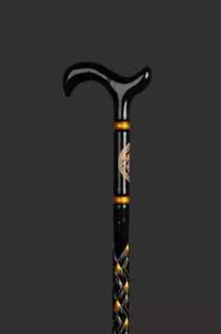 Hand Carved Walking Cane, Stylish Personalized Handmade Wooden Walking Stick - Picture 1 of 6