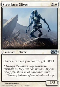 MTG magic cards 2x Steelform Sliver Magic 2014 Light Play, English - Picture 1 of 1