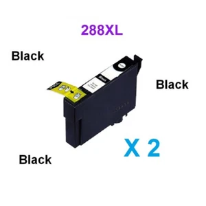 2 x 288XL T288XL BLACK ONLY Ink Compatible for EPSON EXPRESSION HOME XP344 XP440 - Picture 1 of 1