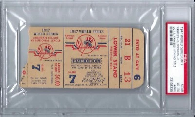1947 年世界系列 Clinching GM 7 票桩 Jackie Robinson 新秀 PSA 4 — 第 1/3 张图片