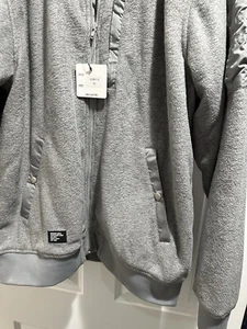 NWT Stussy Men’s XL Full Zip Fleece Jacket Gray - Picture 1 of 5