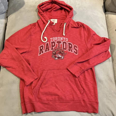 Awesome - '47 Brand - Toronto Raptors - Red Pullover Hoodie - Men's Size Large Cover