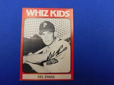 1980 TCMA 1950 Philadelphia Phillies Whiz Kids Autogaphed  Del Ennis #1980-0017