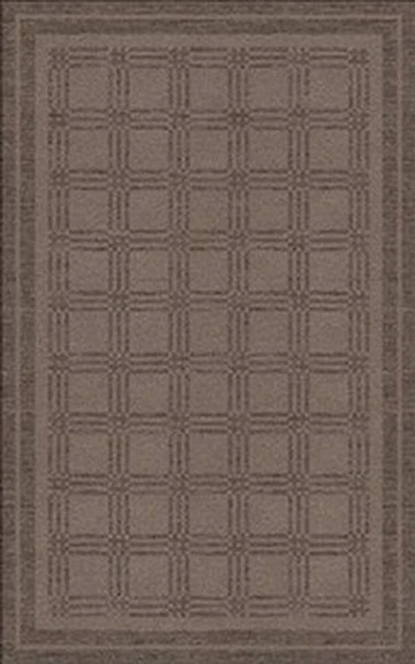 Alfombra Rizzy 5x8 marrón con bordes bloques cubos rejilla FA129B - abril 5' x 8' Foto 1 de 1