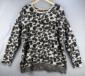PHILOSOPHY Women's Top Size Large Animal Print Sweater Hi Low Mob Wife - Picture 1 of 10