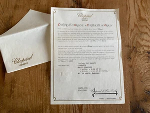 Chopard Certificat De Origine Et Garantie Shipment - Pendentif Happy Diamonds - Picture 1 of 3
