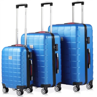 Reisekoffer Hartschalenkoffer Koffer Trolley M L XL mit 4 Rollen Schloss Case - Bild 1 von 4