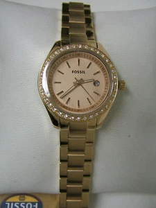 (W) FOSSIL STELLA MINI ROSE GOLD CRYSTAL WATCH ES3196 NEW WITH TAG - Picture 1 of 3