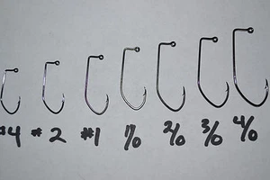 Eagle Claw Lil Nasty 500bn 90 Degree Jig Black Sickle Hooks 100 6 THRU 4/0 - Picture 1 of 9