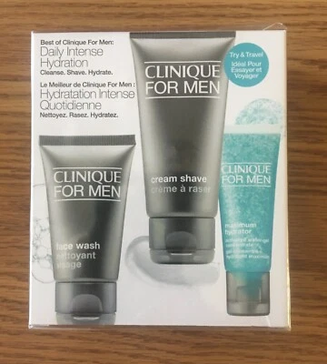 Sealed - CLINIQUE For Men Travel 3 PC Kit - Face Wash/Cream Shave/Max Hydrator - Image 1 of 4