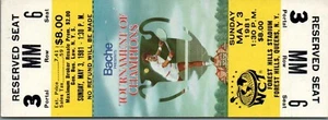 John McEnroe vs Bjorn Borg Full Unused Tournament of Champions Tennis Ticket - Picture 1 of 2