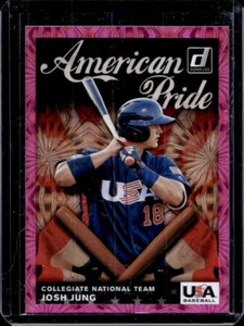 Josh Jung 2019 Donruss American Pride - Pink Fireworks- Team USA - Picture 1 of 2