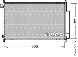 Denso DCN40016 Kondensator ersetzt 80110SEA003 80110SEA013 - Bild 1 von 1