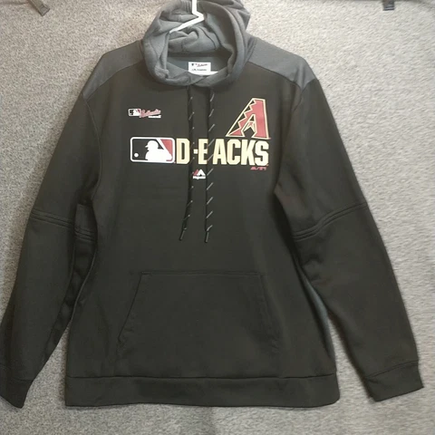 Majestic Arizona Diamondbacks Sweatshirt Mens Large Hooded Jacket MLB Baseball Cover