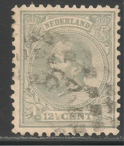 Países Bajos #26 (A5) En muy buen estado usado - 1875 12 1/2c Rey Guillermo III - Imagen 1 de 1