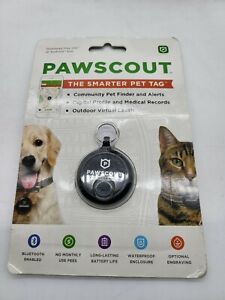 Pawscout The Smarter Pet Tag Community Pet Finder and Alerts Bluetooth Black NEW