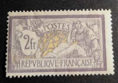 FRANCE TIMBRE YVERT n° 122"   NEUF(*) 2f violet jaune , Gomme originale + 1000€ - Photo 1/4