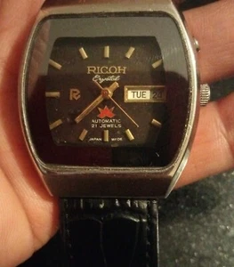 RICOH CRYSTAL AUTOMATIC JAPAN DAY DATE MEN'S WATCH - Picture 1 of 5