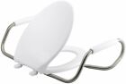 KOHLER K-4655-A-0 Lustra Elongated Toilet Seat with Raised Support Arms White