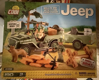 COBI 24192 JEEP WILLYS MB WITH 1/4 TON CARGO TRAILER - Image 1 of 2