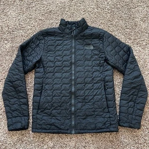 North Face Thermoball Jacket Men's Size S Black Quilted Puffer Zip Lightweight - Picture 1 of 9