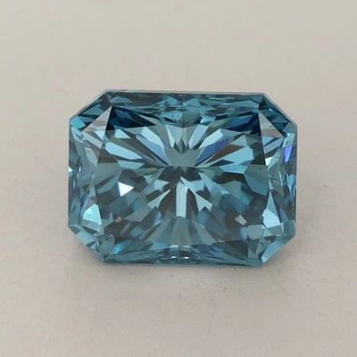 1.53 Cts Fancy Vivid Blue Radiant VS2 Lab Grown CVD Diamond With Free Shipping - Image 1 of 4