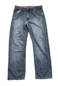 Robert Graham Jeans Mens Size 34x32 Blue Classic Straight Mid Rise Nice Fade - Picture 1 of 12