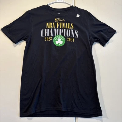 Camiseta negra nueva con etiquetas para hombre Medium Fanatics 2024 NBA Finals Champions Boston Celtics Foto 1 de 4