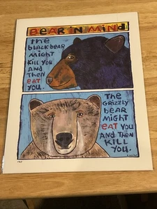 Dug Nap Art Print BEAR IN MIND 11 X 8.5” P767 NIP - Picture 1 of 2