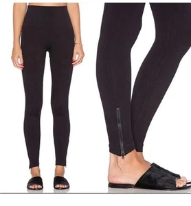 Spanx Leggings Senza Cuciture Taglia L/G Zip Laterale Pull On Dimagranti Nylon Nero Bld - Foto 1 di 7