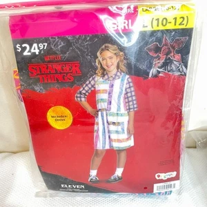 Netflix Stranger Things Eleven Kostüm Kleid Mädchen Große 10-12 Verkleiden Halloween - Bild 1 von 10