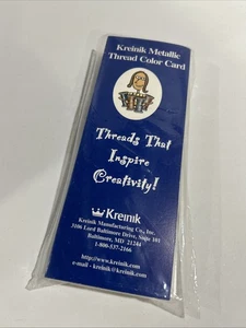 BALGER Kreinik Japan Threads Color Card Book Guide Metallic Yarns - Picture 1 of 3