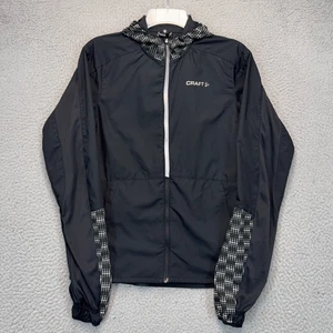 Craft Laufjacke Damen Medium schwarz Kapuze Stretch leicht sportlich - Bild 1 von 12