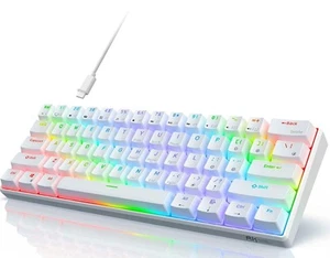 NEW Rk Royal Kludge RK61 Wired Mechanical Gaming Keyboard Red Switch Box Damage - Bild 1 von 9