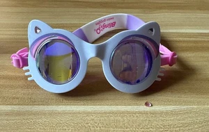 Bling20 Swim Goggles Pawwhitescs rhinestone off one side, but available for fixi - Picture 1 of 8