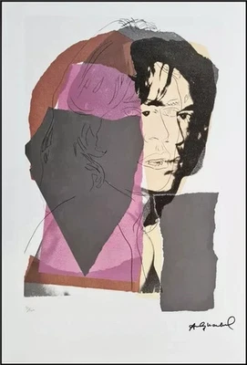 ANDY WARHOL * Mick Jagger *57 x 38*signed lithograph*Kunstdruck*limited # xx/100 - Bild 1 von 4