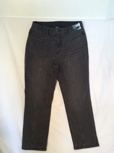 Ladies BNWT High Rise Wide Leg Ankle Grazer Grey Jeans From Briggs Size 16/44 - Picture 1 of 10