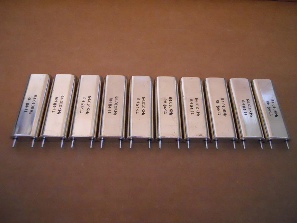 XTAL 64.010 KHz Lot of (10) Crystal Oscillators NEW RARE VINTAGE Ham Military - Image 1 of 1