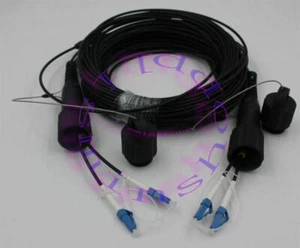 Outdoor TPU Fiber Patch Cord Waterproof Head LC-LC SM Duplex Armored Field 150M - Afbeelding 1 van 1