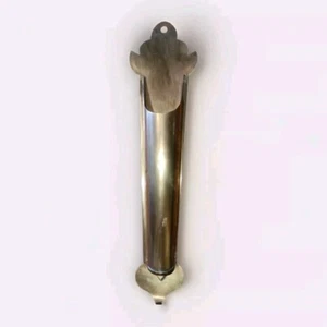 Vintage Brass Fireplace Long Matchstick Holder Wall Hanger Appox. 15'' Hong Kong - Picture 1 of 7