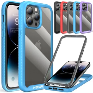 For iPhone 13/14 Pro Max Case Clear Shockproof Slim Full Body Cover - Picture 1 of 67