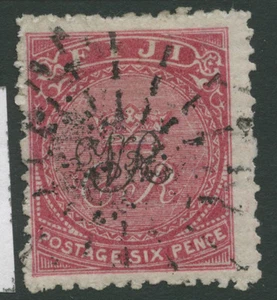 Fiji SG33 1877 6d rose Used - Picture 1 of 1