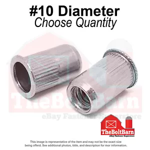 #10-32 Aluminium kleiner Flansch gerändelter Körper Nietmutter einfach (Menge auswählen) - Bild 1 von 7