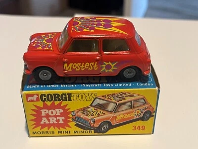 Juguetes Corgi originales #349 Morris Mini Minor "Pop Art" con caja original - casi nuevo Foto 1 de 4