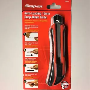 Snap-on Utility Knife Auto Loading With 6x 18mm Snap Off Blades Built In 870248 - Picture 1 of 3