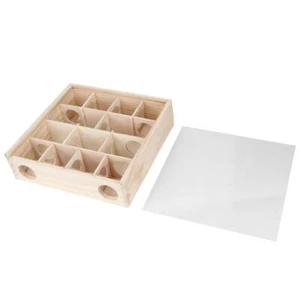 Hamster Maze Moe Mice Natural Wood Pets Toy With Acrylic - Picture 1 of 8